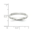 thumbnail image 4 of 14k White Gold 2.5mm Half Round with Edge Wedding Band Size 12.5 WHRE025, 4 of 5