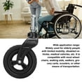 thumbnail image 3 of Pneu de Fauteuil Roulant, Pneu de Roulette avant Absorbant les Chocs Pneu PVC 6 Po Supportant 120KG Résistant à l'Usure Antidérapant Opération Économique pour Chariots d'Épicerie, 3 of 7