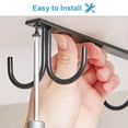 thumbnail image 6 of 3 Sets of Black Under Cabinet Mug Hooks - Multifunctional Kitchen Utensils Hanger with 12 Hooks, Easy to Install, 6 of 6