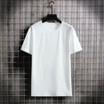 thumbnail image 3 of Camiseta de manga corta de color sólido para hombre, camiseta ajustada de verano, camisa de base blanca y negra, camisa casual sencilla en stock, 3 of 5