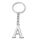 thumbnail image 1 of Llavero de letra inicial Uxcell Letra A Colgante de llavero Decoración para bolso o mochila Plata, 1 of 7