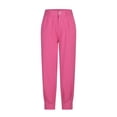 thumbnail image 4 of Inleife Womens Pants Women's Summer High Waisted Pants Casual Ankle Length Work Office Trouser With Pockets, 4 of 8