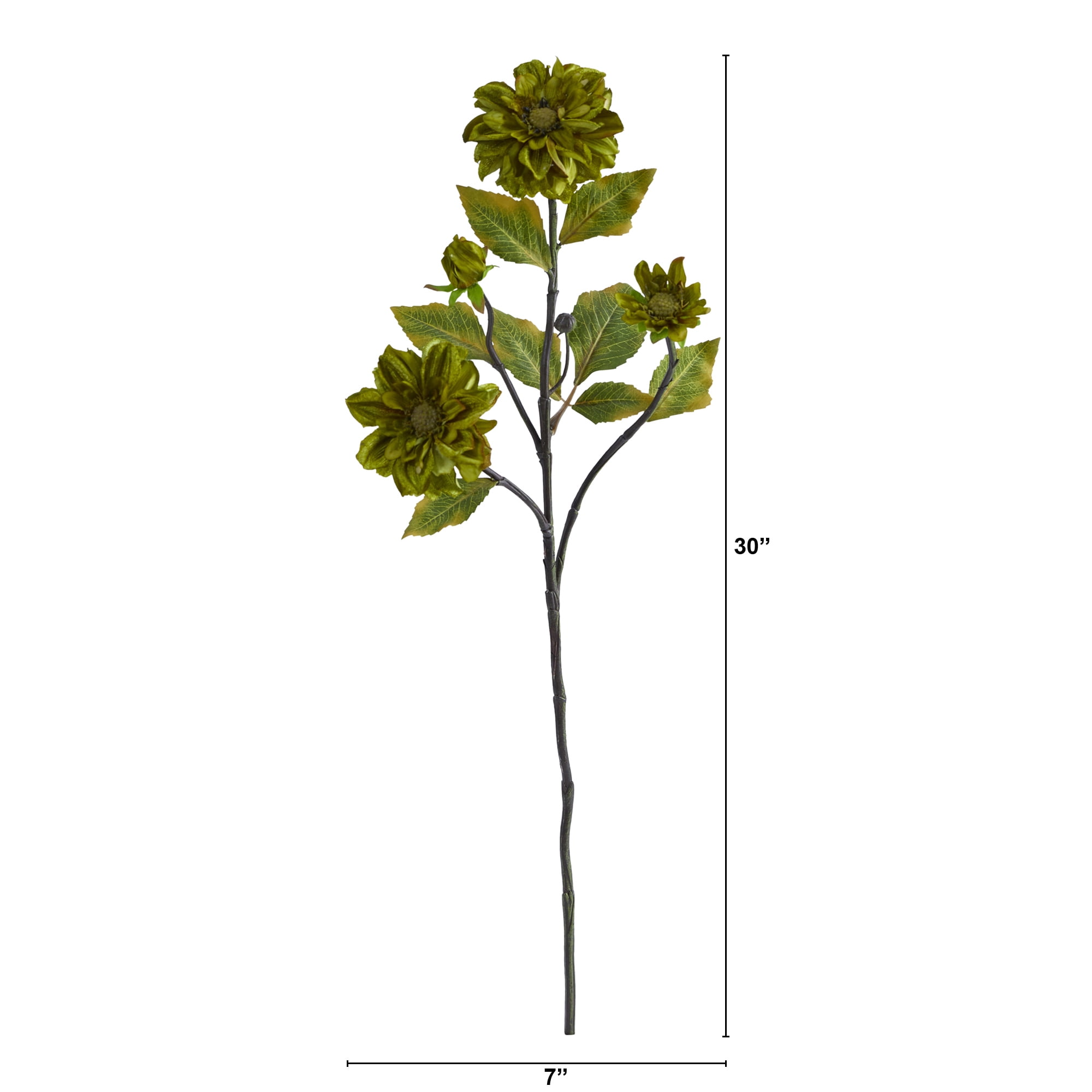 Nearly Natural 30" Daisy Artificial Flower (Set of 6), Green