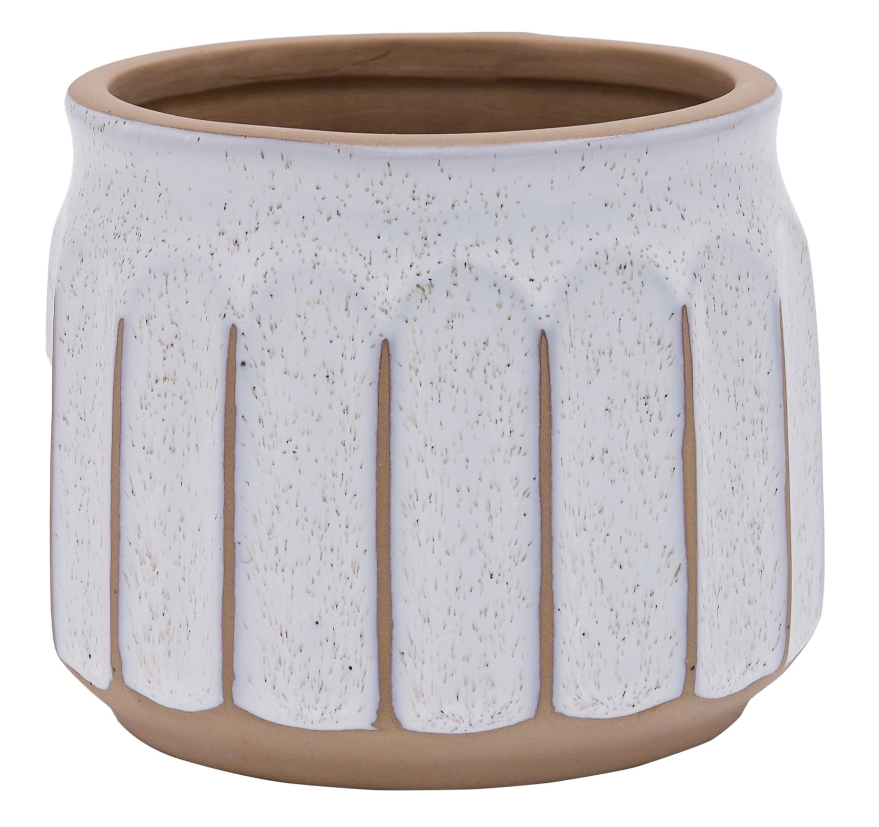 Better Homes & Gardens Pottery 6" Savona Round Ceramic Planter, White