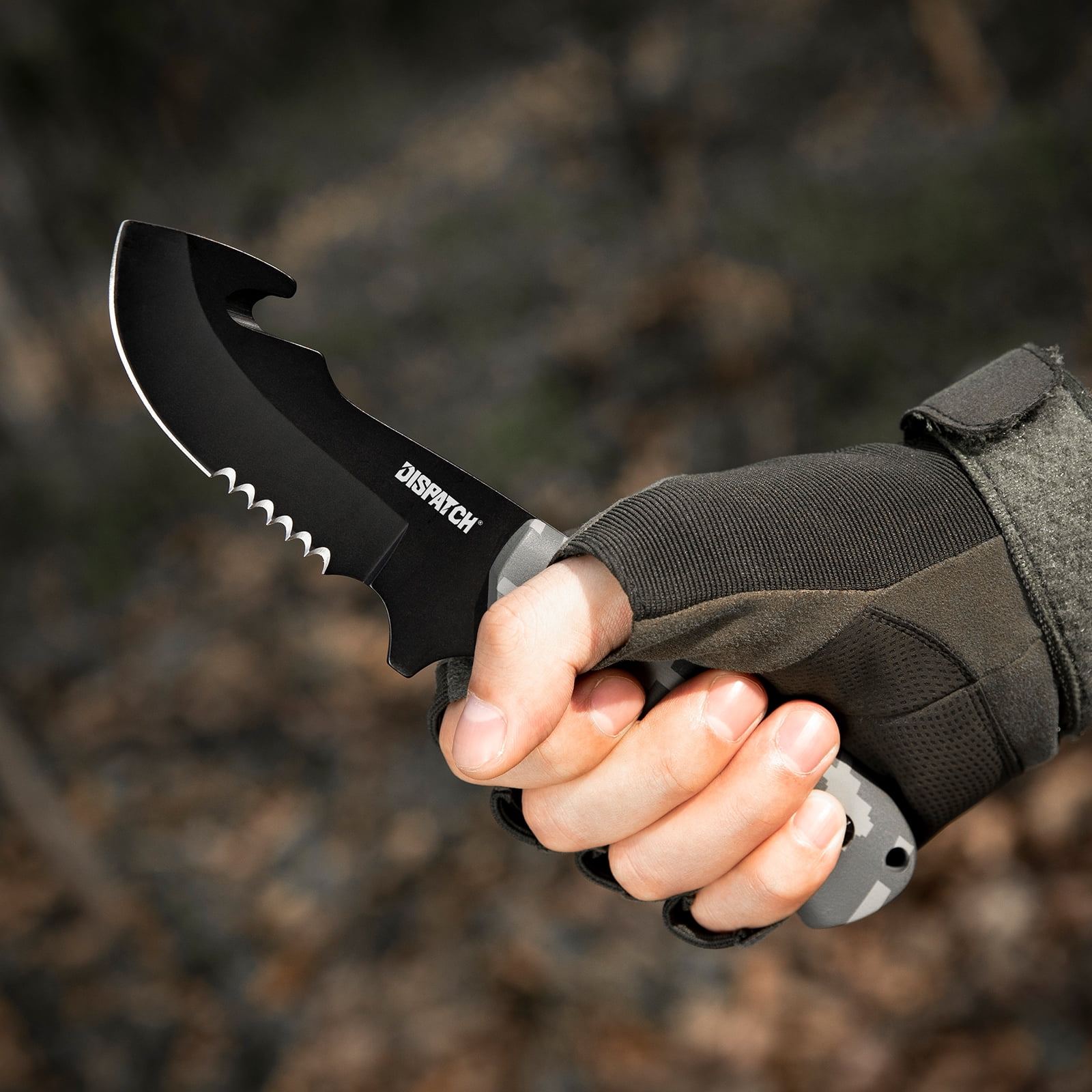 Dispatch 8.39" 2PCS Fixed Blade Knife, Hunting Knife Set ,Folding Knife Set with Nylon Sheath, EDC Knife