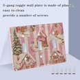 thumbnail image 3 of Yayeee Toggle Light Switch Wall Plate 3-Gang 6.37"x4.48" Decorative Outlet Cover, Beige Gingerbread Houses, 3 of 7