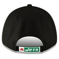 thumbnail image 4 of Men's New Era Black New York Jets The League Throwback 9FORTY Adjustable Hat, 4 of 5