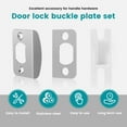 thumbnail image 2 of PEACNNG Ikopy Door Latch Restorer Stainless Steel Door Lock Repair Plate with Spacers Sturdy Door Lock Security Repair Tool Easy Installation Door Latch Restorer Repair Kits for Door Latc, 2 of 10