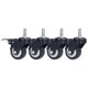 thumbnail image 4 of Ruedas de vástago de 4 Uds., ruedas industriales estables, resistentes, duraderas y resistentes para equipos de maquinaria de estantería con frenos, 4 of 5