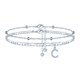 thumbnail image 1 of Pulsera Ursteel con cadena en capas plateadas con la inicial C, 8.5 pulgadas, 1 of 7