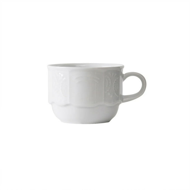 Chicago 6 oz Stackable Cup Embossed Pattern in Porcelain
