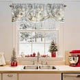 thumbnail image 2 of Merry Christmas Tie Up Valances Curtain, Snowflake Gold Sliver Colored Ball Winter Adjustable Rod Pocket Short Window Treatment Tie Up Curtains Valances for Kitchen Living Room Bathroom 54x18 Inches, 2 of 9