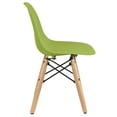 thumbnail image 3 of 2xhome Set of 4 Kids Size Plastic Toddler Chairs with Natural Wooden Dowel Legs, Green, 3 of 9