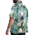thumbnail image 3 of Koala Men's Short Sleeve Casual Printed Button Down Beach Shirts Hawaiian Style Unisex Summer Shirt, 3 of 6
