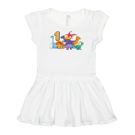 

Inktastic 1st Birthday Dinosaurs Gift Baby Girl Dress