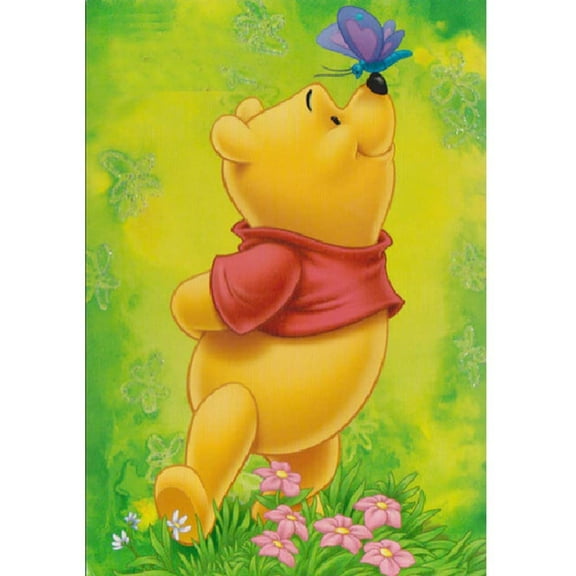 5D DIY Diamond Painting Kits for Adults,Round Full Drill Resin Beads Diamond Dots Art Craft Set,Winnie the Pooh,12x16inch