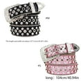 thumbnail image 3 of lanema Vintage Waist Belt Jeans Belt PU Studded Blingbling Belt Casual Ceinture Belt, 3 of 12