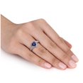 thumbnail image 3 of 2.75 Carat (ctw) Lab-Created Blue & White Sapphire Heart Ring in Sterling Silver, 3 of 4