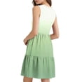 thumbnail image 6 of TaTaai Women's Spring Summer Print Dress V-Neck Sleeveless Button Front Solid Color Loose Casual Midi Long Dress for Daily Home Beach Wear Gift, 6 of 7