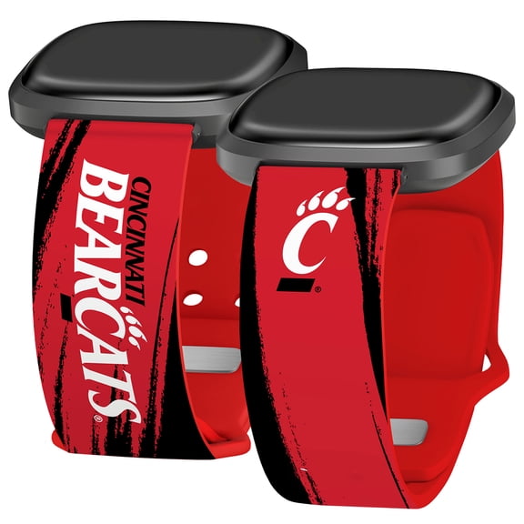 Cincinnati HD Paint Stripe Unisex Watch Band for FitBit Versa 3 & Sense (Long)