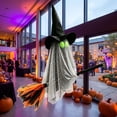 thumbnail image 7 of Cififendec Halloween Hanging Witch Ghost Decor, 27.56", Flying Ghost with Broom & Eyes for Tree Porch Spooky Outdoor Display, 7 of 7