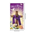 thumbnail image 3 of CaiYueKe Easter Door Curtain Spring Holiday Decorations Bunny Rabbit Egg Pattern Party Backdrop Wall Hanging Decorative Banner for Home Festival Celebration Indoor Outdoor, 3 of 7