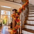 thumbnail image 6 of Fall Garland Maple Leaf Leaves,5.74 Ft Artificial Fall Leaves Garland for Mantle Fireplace Decor | Autumn Thanksgiving Maple Leaf Wreath for Halloween Scene Layout, 6 of 6