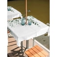 thumbnail image 2 of Outdoor Tablecloths with Umbrella Hole & Zipper, Green Eucalyptus 60x60 Inch Square Tablecloths, Weeping Botanical Leaf Watercolor Waterproof Table Cloth, Patio/Pool/Picnic Table Covers, 2 of 8