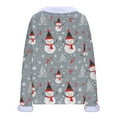 thumbnail image 6 of Christmas Sweater Women Fuzzy V-Neck Shirts Christmas Pattern Sweatshirt Holiday Loose Causal Sweatshirts Xmas Outfits Loose Holiday Pullover Shirts, 6 of 6