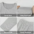 thumbnail image 5 of MANIFIQUE Thermal Underwear Set for Women Ultra Thin Long Johns Scoop Neck Base Layer Top & Bottom Set, 5 of 6