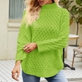 thumbnail image 3 of GigrtiJin Women Long Sleeve Knit Pullover Sweater Hollow out Side Slit Tops Casual Round Neck Solid Color Comfy Blouse, 3 of 3