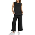 thumbnail image 1 of Cowl Neck Color Block Plus Rompers for Women Sweatshirt Sets Women 2 Women Work Suit Set Piece Outfits Tracksuits Sleeveless Wedding Pant Suits Petite Long Pants Casual Sweatshirt, 1 of 7