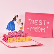 RXIRUCGD Room Decor Gifts Mother’s Day Eject Card,Best Mom Mother'S Day Card With Envelope And Memo Card,Birthday Gift For Mother