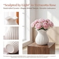 thumbnail image 2 of Unique Bargains Ceramic Cube Ribbed Textured Flower Vase Bright White 4.7" x 4.7" x 4.7", 2 of 6