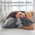 thumbnail image 6 of Black Grey Ombre Pillow Covers 20x30 Inch Queen Size, Abstract Grey Wave Texture Gradient Decorative Pillowcase with Zipper, Microfiber Breathable Pillowcases for Sofa Bed Living Room, 6 of 9