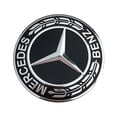 thumbnail image 5 of 4x Mercedes 75mm Black Alloy Wheel Hub Caps, 5 of 5
