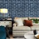 thumbnail image 4 of QUTETN 17.7" X 118" Blue Brick Peel-and-Stick Self-Adhesive Removable 3D Textured Wallpaper for Kitchen Backsplash, Living Room and Bedroom Decor, 4 of 4