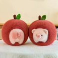 thumbnail image 3 of Peluche de cerdo manzana desmontable, creativo y adorable, ideal como decoración del hogar o como regalo de cumpleaños para niños., 3 of 5