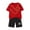 Red, variant on Odeerbi 3-14 Years Kids Boys Summer Athletics Outfits Quick Drying Sports Running Tops Shorts Set Short Sleeve Round Neck Shorts Suit Kids Boys Clothes