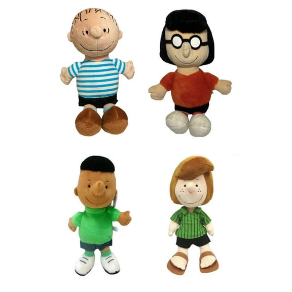 Plush 12" Green Peppermint Patty Franklin Linus Marcy Marcie 4 Dolls NEW Snoopy