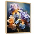 thumbnail image 2 of Designart "violet Yellow Iridescent Irises I" Floral Floater Framed Canvas Art Print, 2 of 7