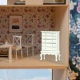 thumbnail image 6 of Almencla Doll House 5 Drawer Chest Miniature,Miniature Dollhouse Display Cabinet,1/12,Dollhouse Vertical Storage Cabinet,for Dollhouse White, 6 of 8