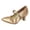 Brown, variant on Modern Dancing Shoes for Women Lightweight S𝗅ip On Sandals L𝗈w Chun𝗄𝗒 Latin Shoes National Standard Dance with Adjustable Buckle Strap, Comfortable Soft Sole Dance Shoes
