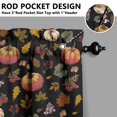 thumbnail image 5 of Fall Kitchen Curtains 24 Inch Short - 3 Panel Set, Autumn Harvest Print, Rod Pocket Window Treatment for Thanksgiving, Farmhouse, Cafe, Living Room - Machine Washable, 5 of 6