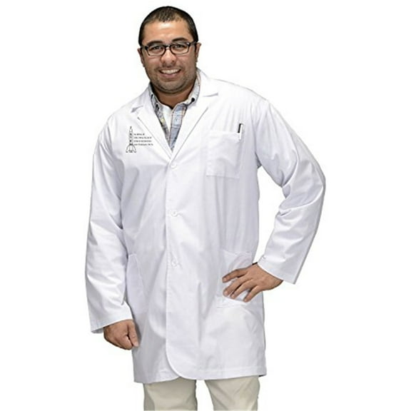 Aeromax STEM-LAB-AD-LRG Adult Lab Coat- 0.7 Length- Large