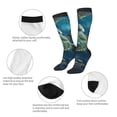 thumbnail image 5 of Fotbe Artistic Turtle Earth print Women's Men's Novelty Crew Socks Cotton Socks Knee High Socks for Walking,Running,Nurses,Pregnancy, 5 of 8