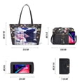 thumbnail image 3 of Bolsos de mano de cuero sintético a la moda para mujer, bolso de hombro, bolso con asa superior, conjunto de 4 Uds., 3 of 5