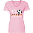 thumbnail image 3 of Inktastic Go, Spain- Soccer, Football Women's V-Neck T-Shirt, 3 of 5