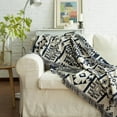 thumbnail image 5 of ODOMY Large Size 100% Cotton Woven Sofa Bed Settee Throw Cover Chair Bedspread Blanket, 5 of 7