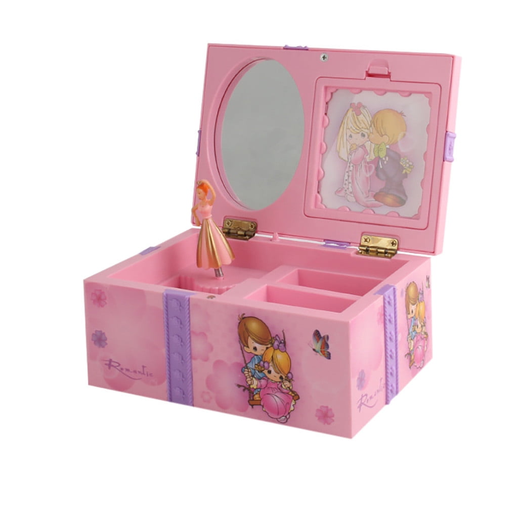 Sweet Musical Jewelry Box with Dancing Ballerina Girl Figurines Musical